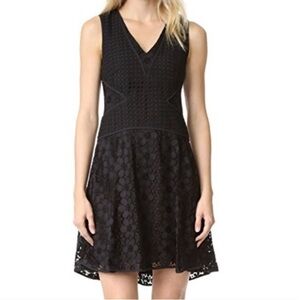 DIANE VON FURSTENBERG DVF Fiorenza Black Lace High Low Little Black Dress 4